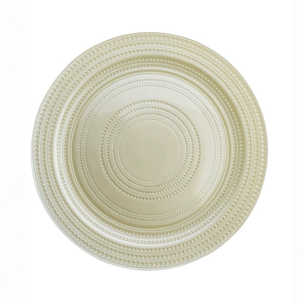 8 Pack | Pearl Dot Glass Charger Plate - MyEventProducts.com