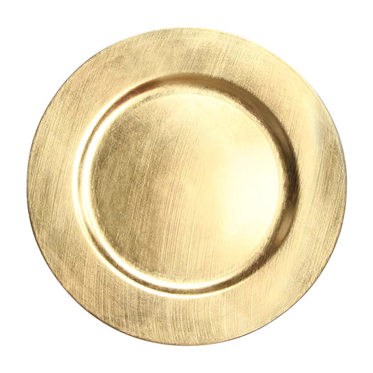 24 Pack | Gold Plastic Charger Plates - Mark5Products