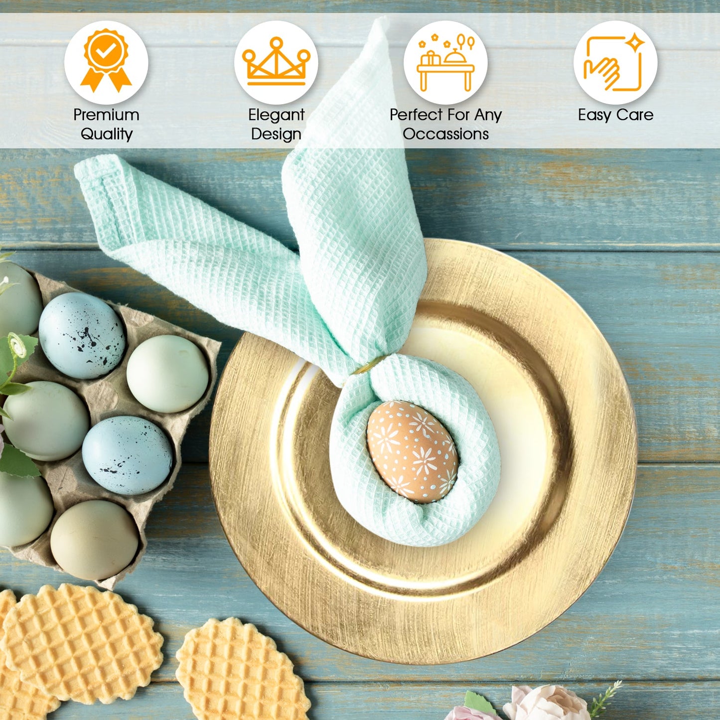 24 Pack | Gold Plastic Charger Plates - Mark5Products