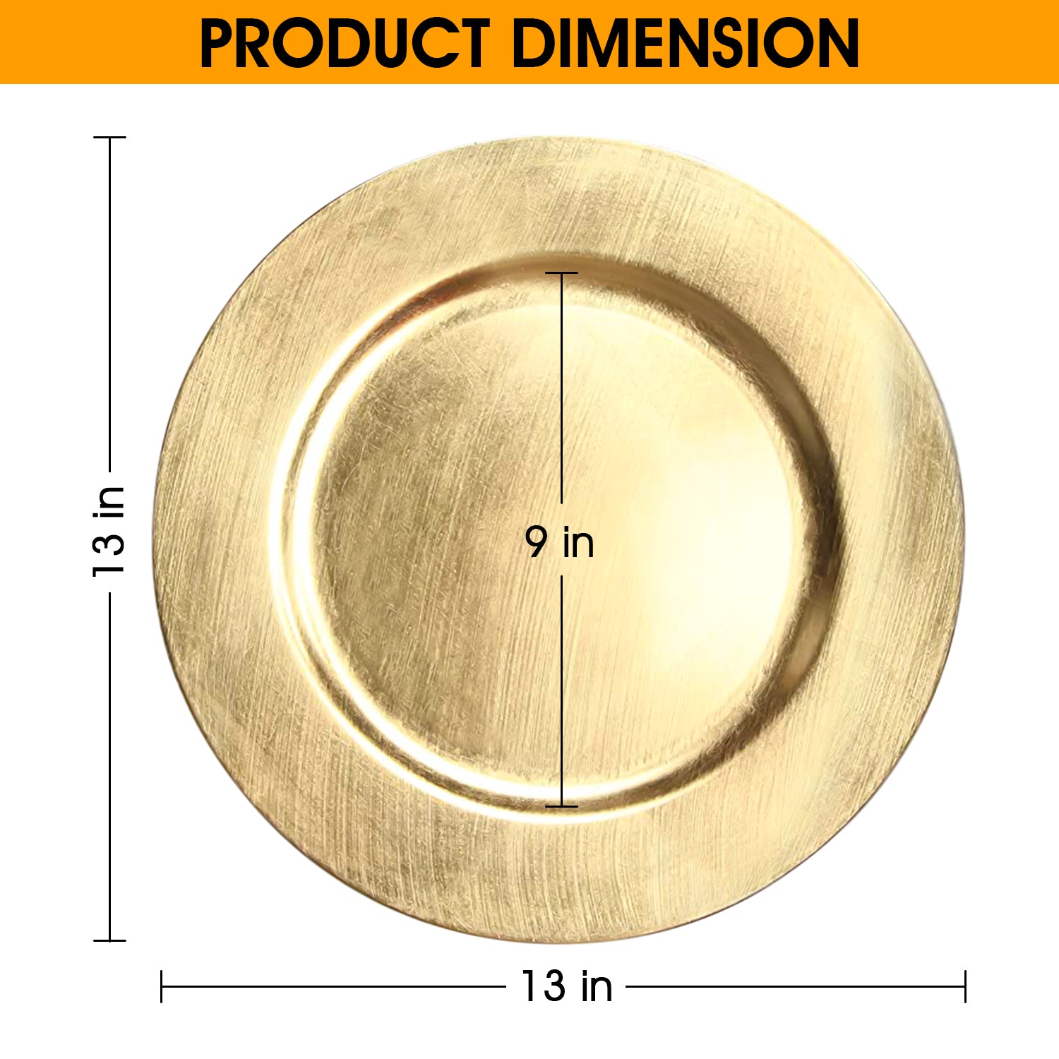 24 Pack | Gold Plastic Charger Plates - Mark5Products