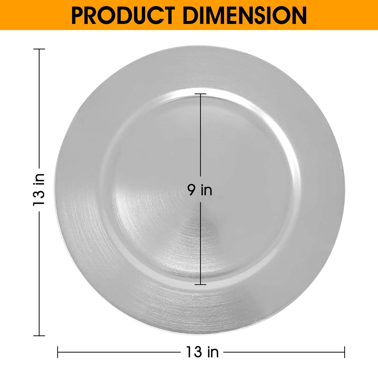 24 Pack | Silver Plastic Charger Plates - Mark5Products
