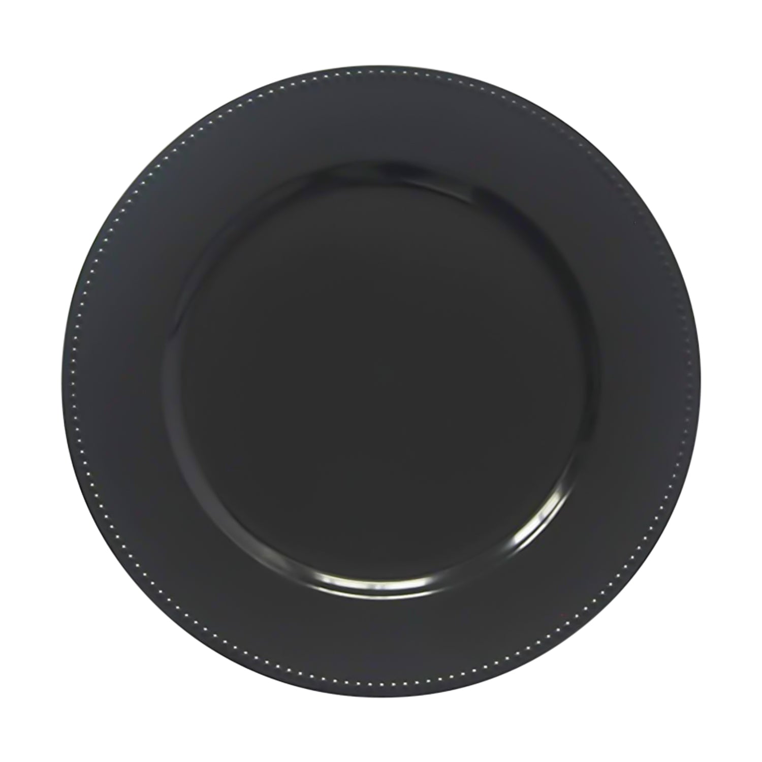 24 Pack | Black Beaded Plastic Charger Plates – MyEventProducts.com