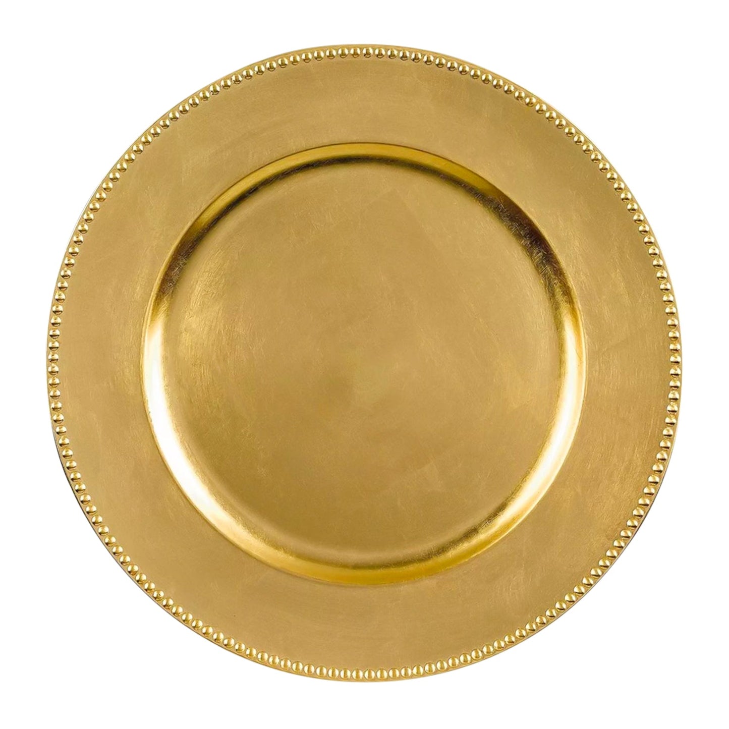 24 Pack | Gold Beaded Plastic Charger Plates - Mark5Products