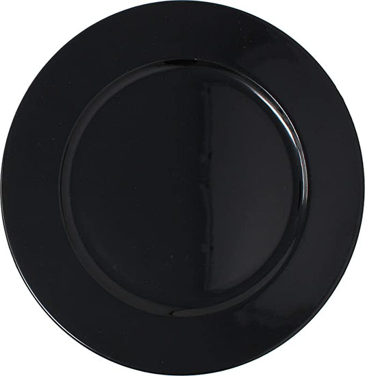 Black Plastic Charger Plates 24 Pack - MyEventProducts.com